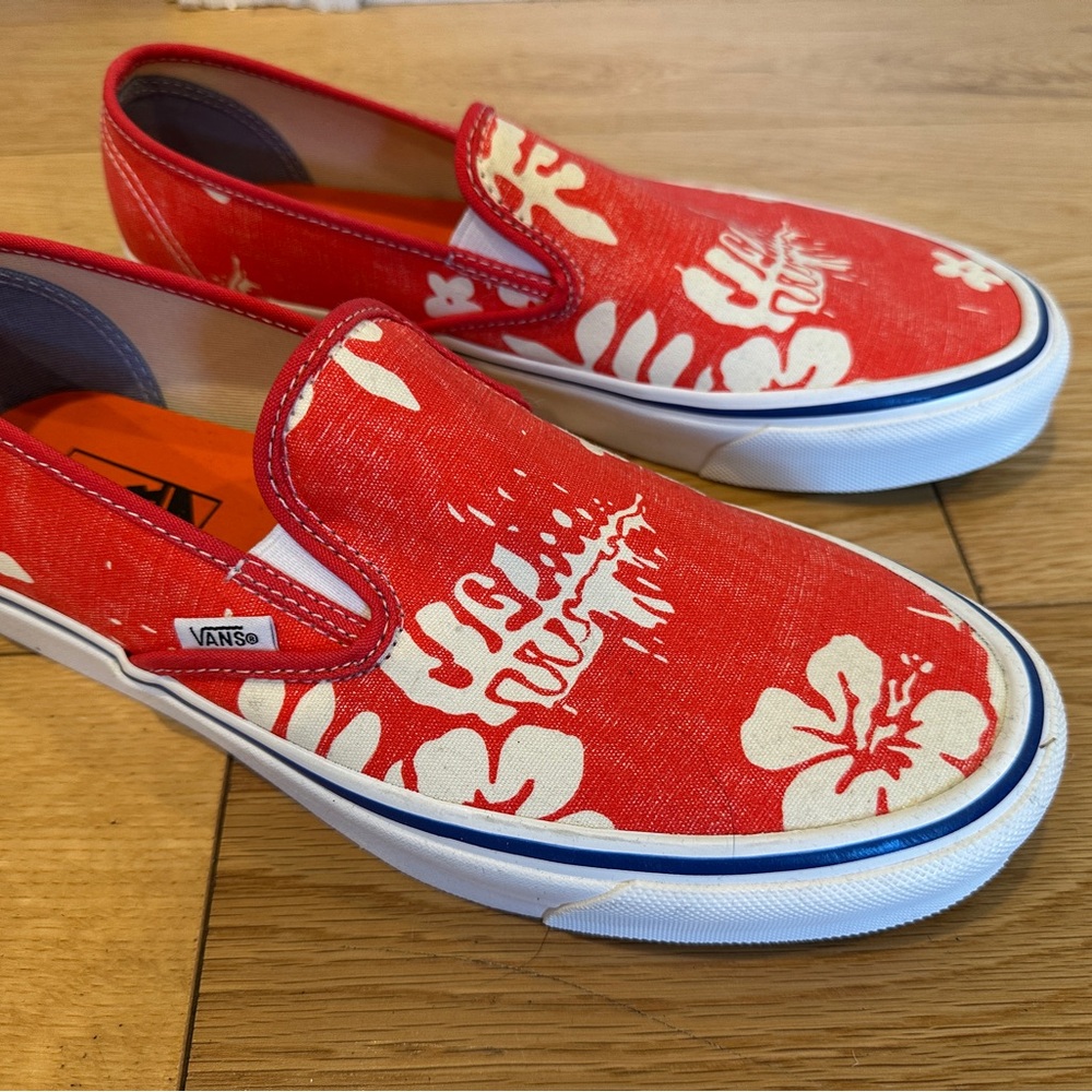 Vans Orange and White Anaheim Classic Sneakers